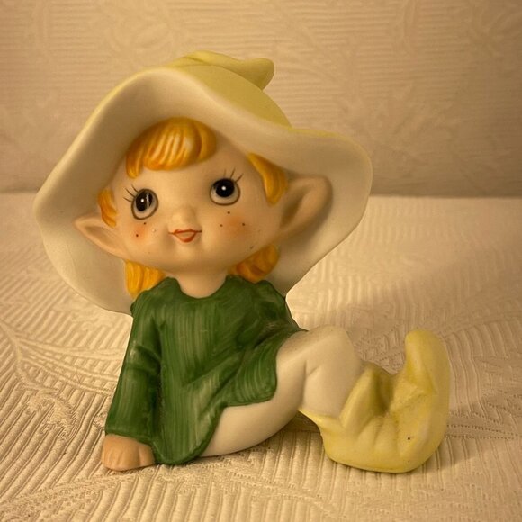 Vintage Homco Taiwan Pixie or Elf Figurines, Set/Lot of 3 (Max Size 4x4x2) - Picture 5 of 10